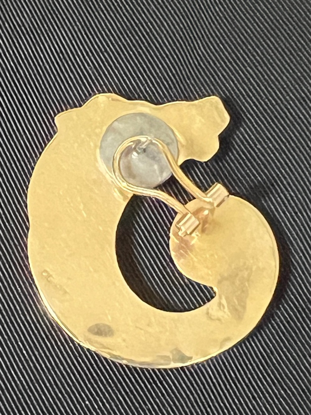 Vintage 14K Gold Equestrian Horse Head Hoop Earrings – Signed CIG – 10 Grams - Picture 4 of 9
